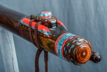 Brazilian Rosewood Native American Flute, Minor, Contra Bass E-3, #M32J (4)